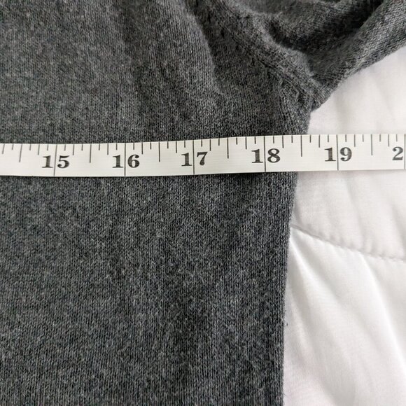 Prana Top Women's Medium Charcoal Colorblock Natalia Sweater Plaid Long Sleeve - Picture 12 of 13